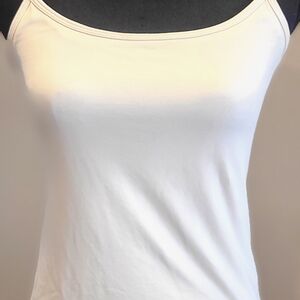 White House Black Market White Slim Stretch Camisole with Rhinstone Accents